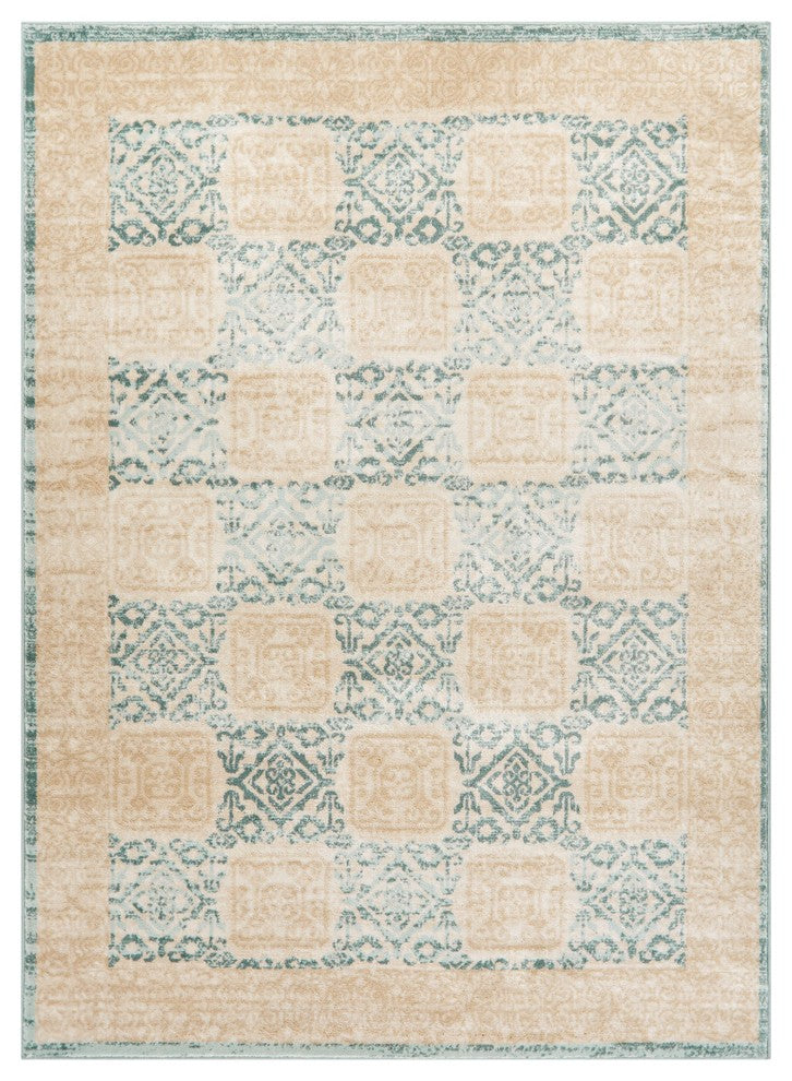 Well Woven Hughes Pompey Distressed Modern Blue Area Rug, 7''10"x10''6"