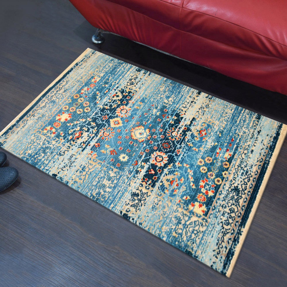 Machine Made Polyester Durable Indoor Outdoor Washable Oriental Pattern Footmat