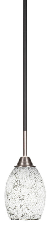 Paramount Mini Pendant, Matte Black & Brushed Nickel, 5" Black Fusion