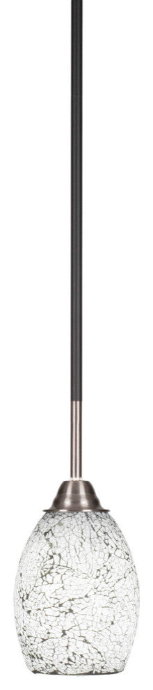 Paramount Mini Pendant, Matte Black & Brushed Nickel, 5" Black Fusion