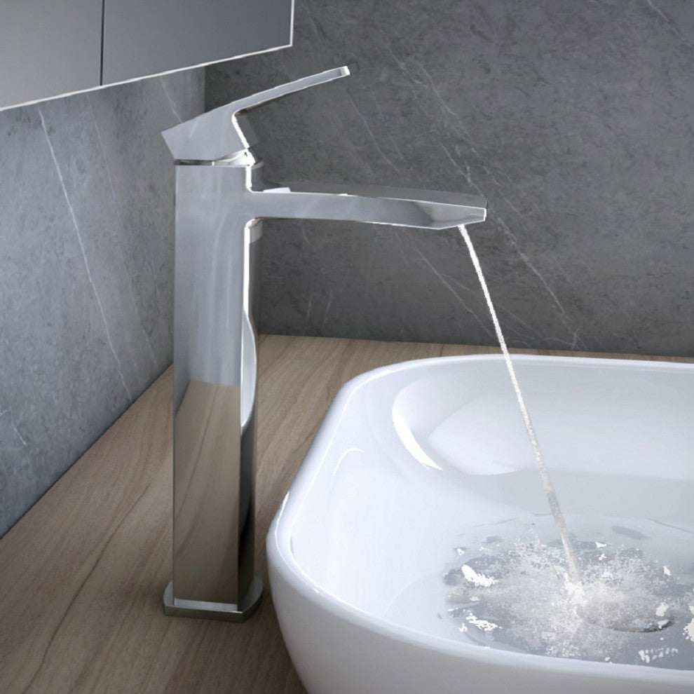 Fresca Fiora Single Hole Vessel Mount Bathroom Vanity Faucet, Chrome