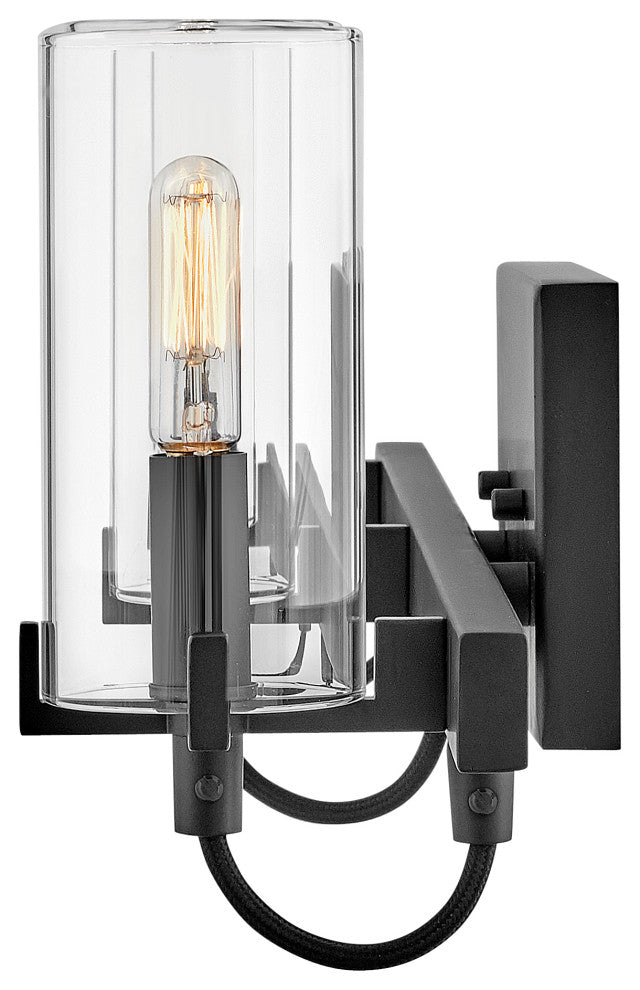Hinkley Ryden Medium Three Light Vanity, Black