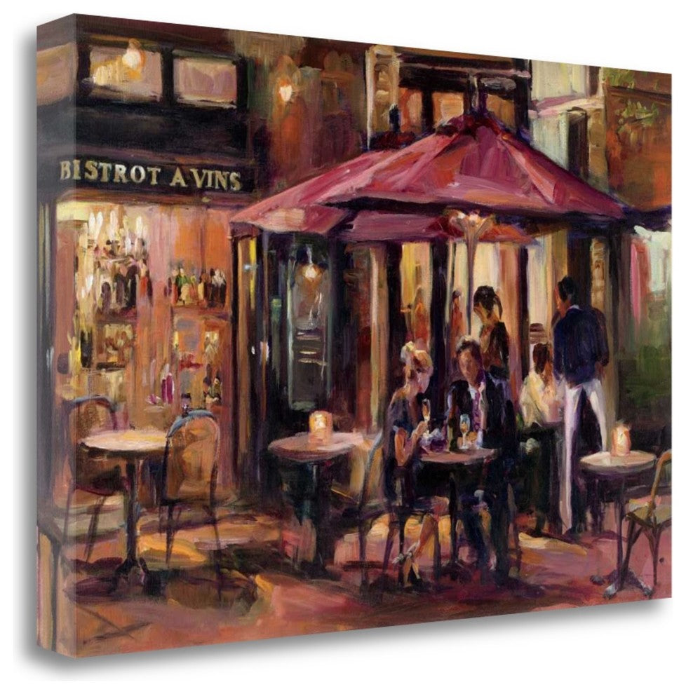 "Bistrot A VIns" By Marilyn Hageman, Giclee Print on Gallery Wrap Canvas