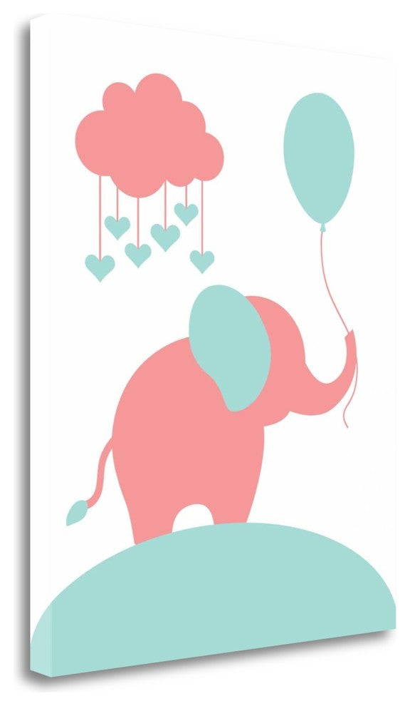"Elephant" By Tamara Robinson,Ready to Hang Giclee Print on Gallery Wrap Canvas