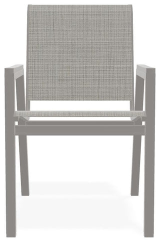 Bazza Sling Stackable Outdoor Dining Chair, Deacon/Warm Gray