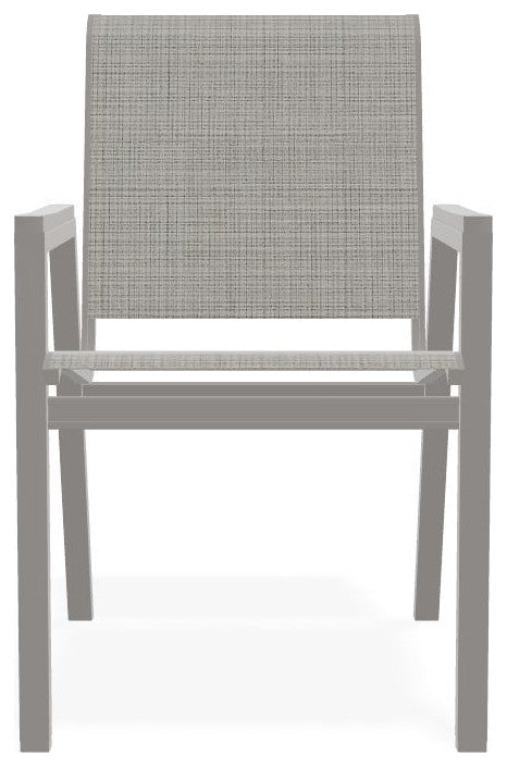 Bazza Sling Stackable Outdoor Dining Chair, Deacon/Warm Gray