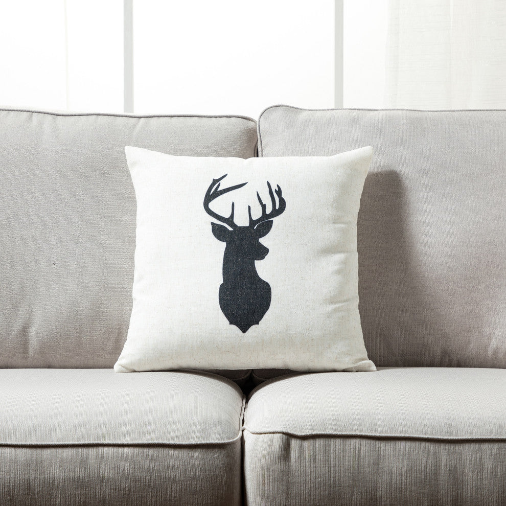 Cottage Icons Throw Pillow Set of 2, Reindeer