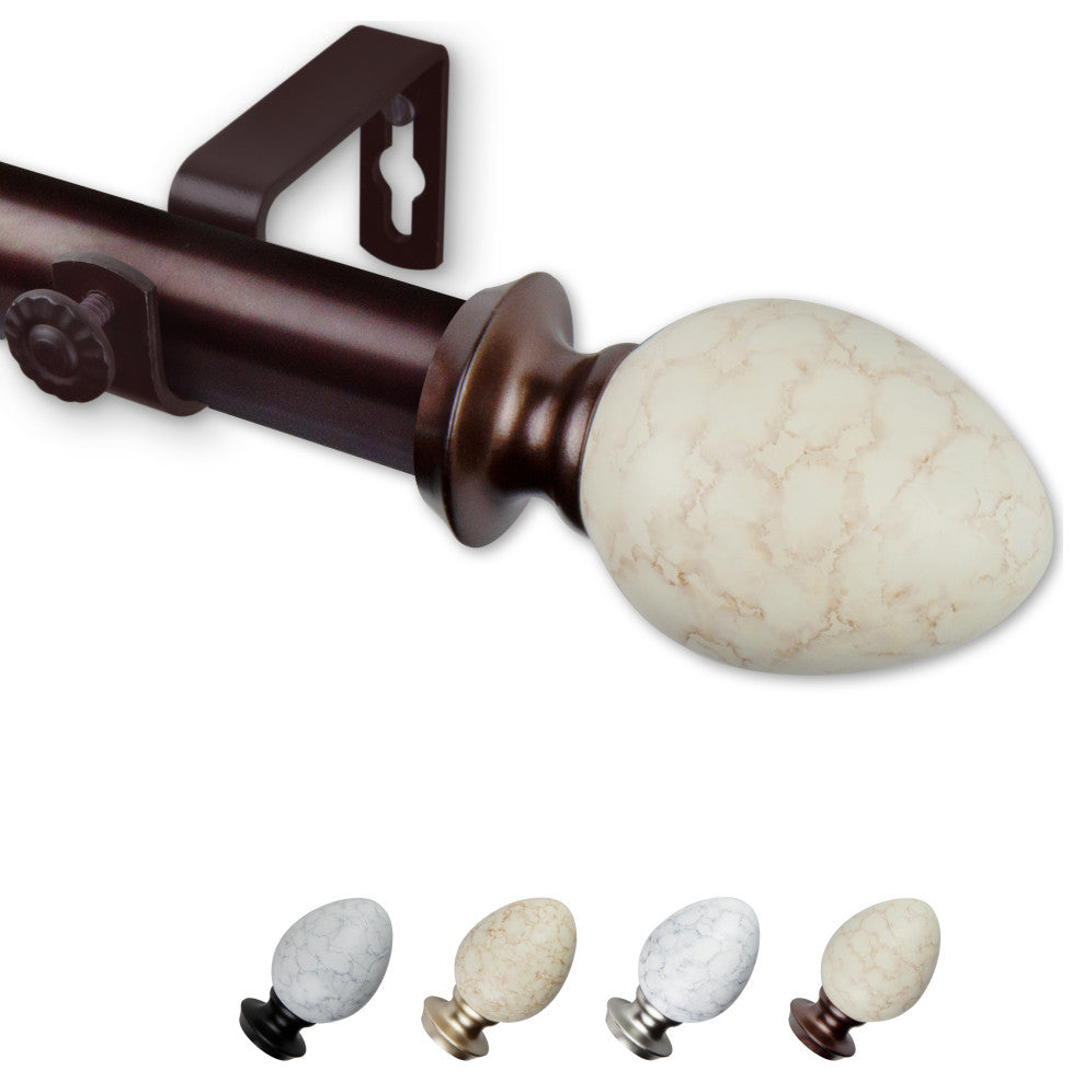 Afra 1" Curtain Rod, Bronze, 160-240"