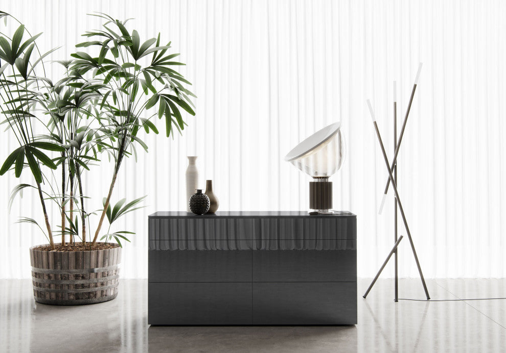 Bedford Dresser, Dark Gull Gray Glass