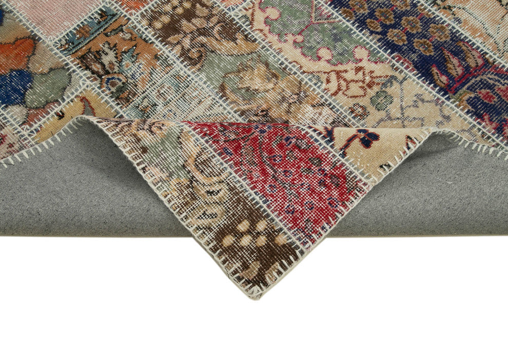 Rug N Carpet - Hand-Knotted Anatolian 6' 8" x 10' 1" Rustic Patchwork Area Rug