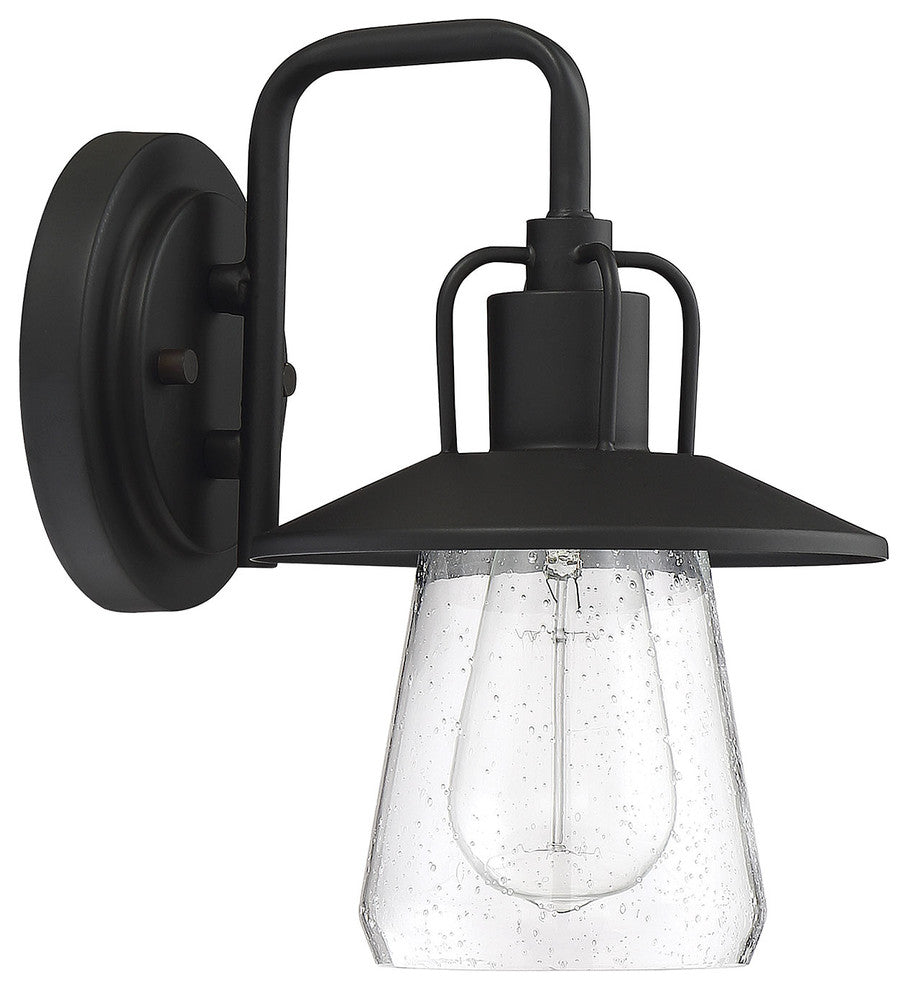 1-Light Exterior Wall Sconce, Black