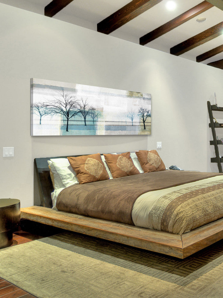 "Endless Trees" Painting Print on Wrapped Canvas, 30"x10"