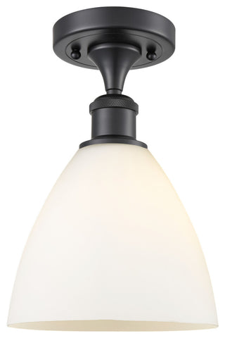 Innovations 516-1C-BK-GBD-751-LED 1 Light Semi-Flush Mount, Matte Black