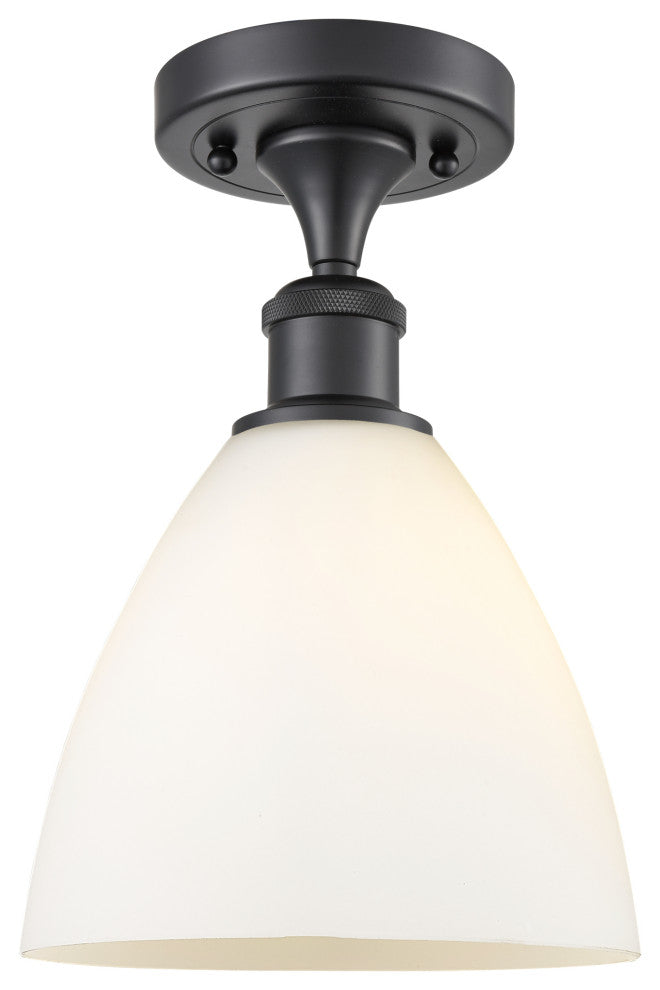 Innovations 516-1C-BK-GBD-751-LED 1 Light Semi-Flush Mount, Matte Black