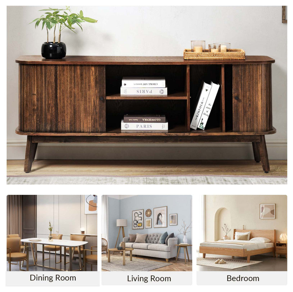 TV Stand for TVs up to 65", Walnut