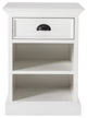 Classic White Nightstand With Shelves