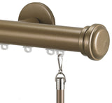 Deco Traverse Rod 1 with Empire Finial, Champagne, 48