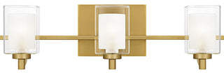 Kolt Three Light Bath in Brushed Gold