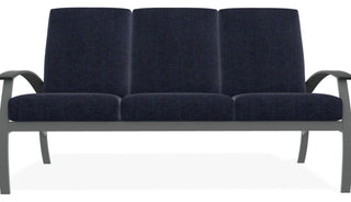 Belle Isle Cushion 3-Seat Outdoor Sofa, Indigo/Graphite