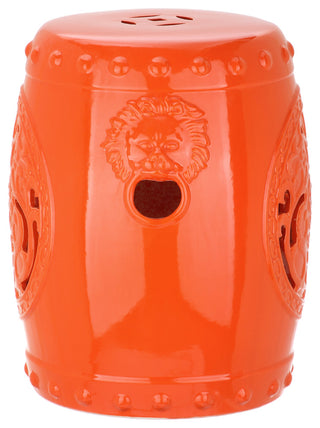 Safavieh Dragon Coin Garden Stool, Orange