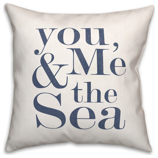 You Me And Sea Navy 18x18 Pillow