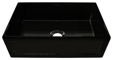 Fireclay 33" Reversible Sink, Concave Front Apron on One Side