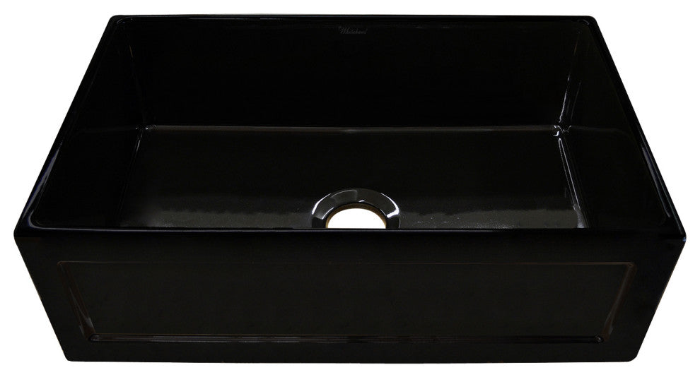 Fireclay 33" Reversible Sink, Concave Front Apron on One Side