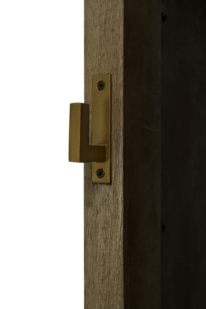 Arini Cane Weave Full Length Standing Floor Mirror Sand Wash