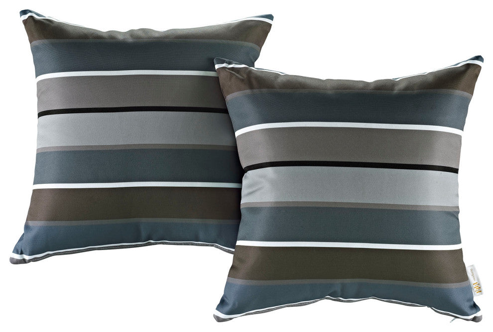 Modway Outdoor Throw Pillows, Set of 2, Stripe