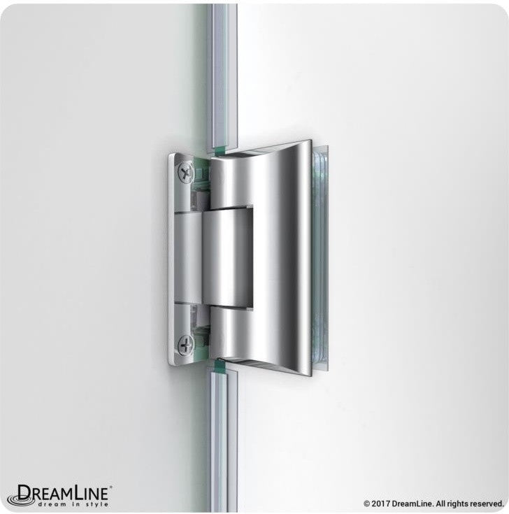 DreamLine Unidoor Frameless Hinged Shower Door, Oil Rubbed Bronze, 30"-31"