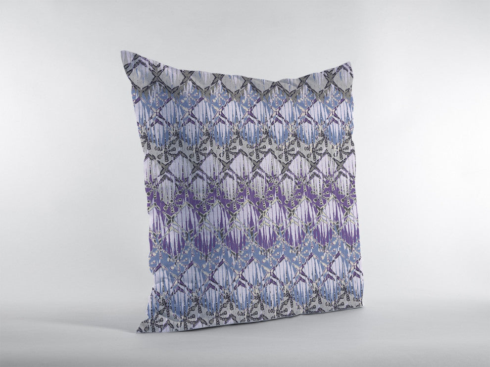 18 Purple Gray Hatch Decorative Suede Throw Pillow