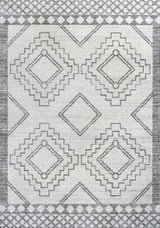Amir Moroccan Beni Souk Rug, Cream/Gray, 2 Ft. X 20 Ft.