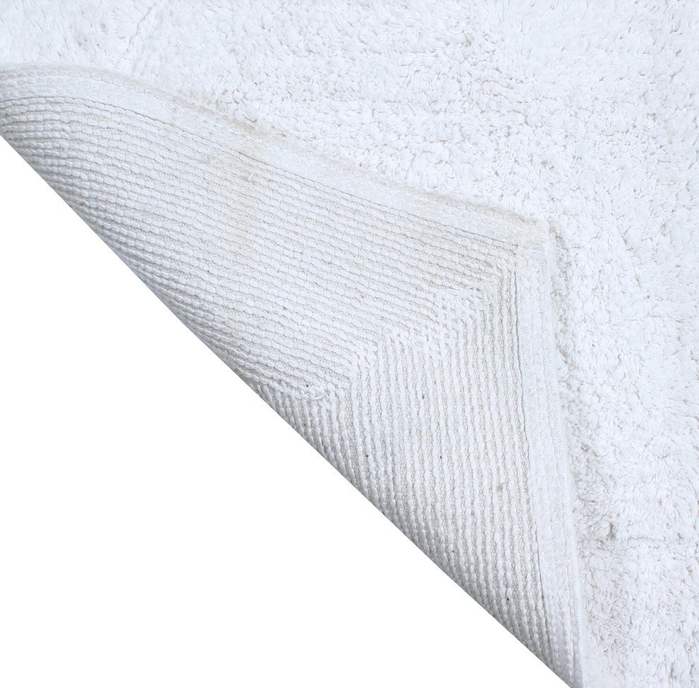Waterford Collection Tufted Non-Slip Bath Rug, 2 Piece Set, White