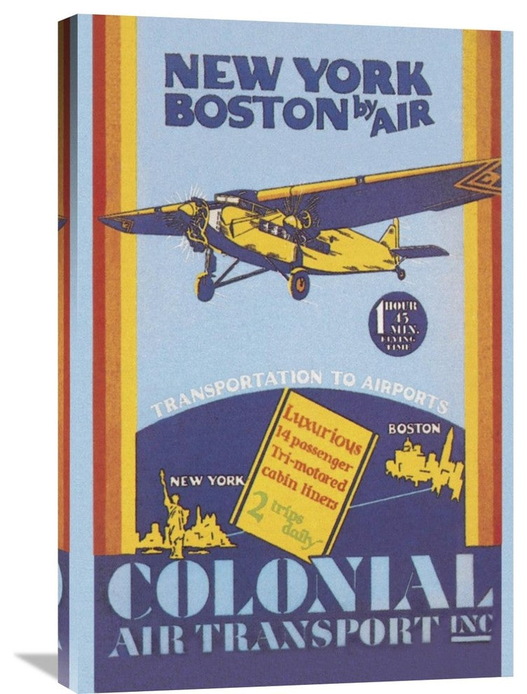 Colonial Air Transport - New York To Boston By Air, 20"X30"