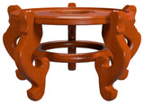Rosewood Fishbowl Stand, Honey, Size 12.5" Base Diameter