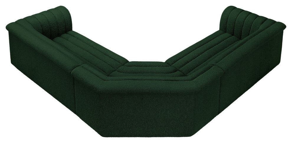 Cascade Upholstered Modular Sofa, Green, Boucle Fabric, Corner Sectional