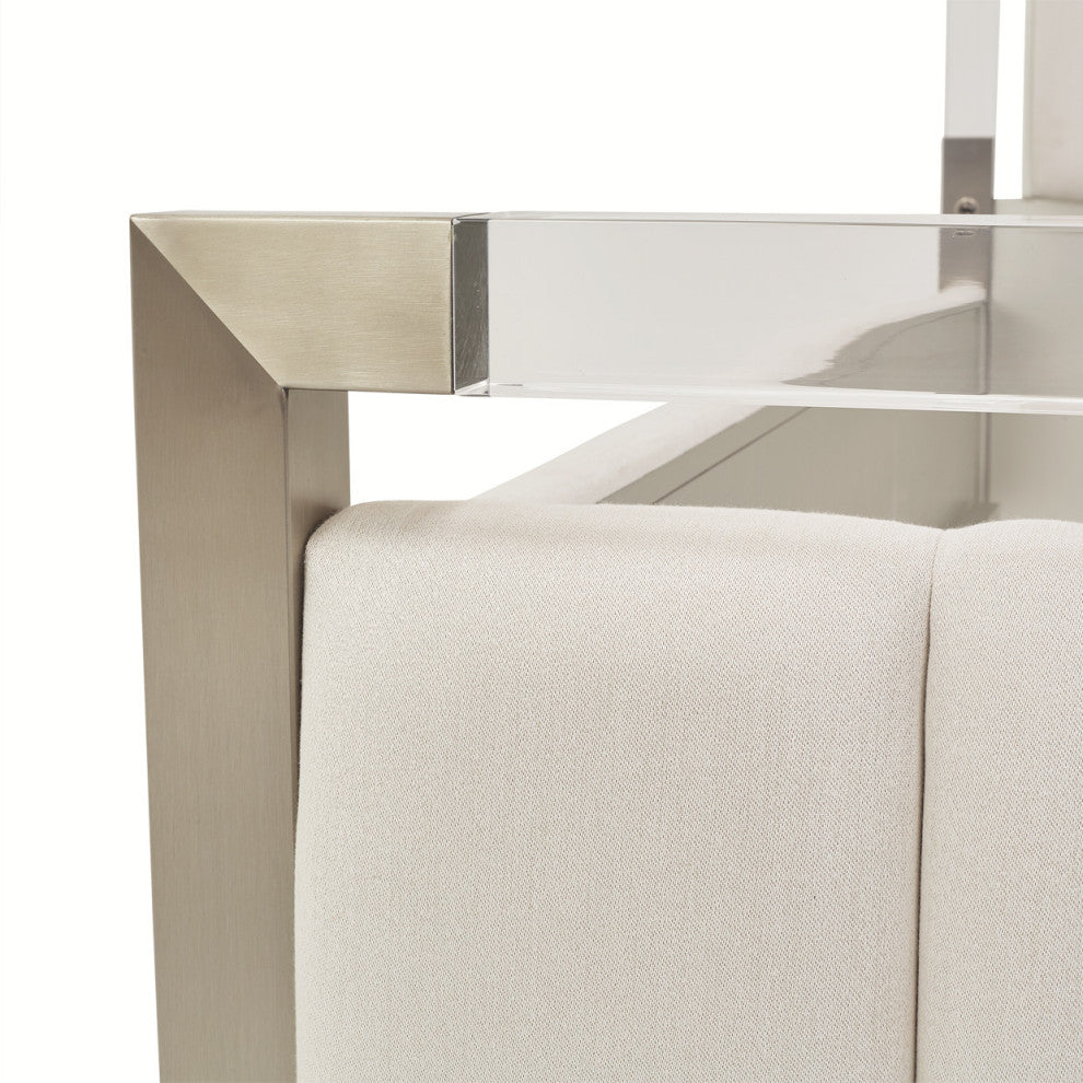 Penthouse Queen Short Panel Bed, Ash Gray