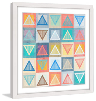 "Chalk Triangles" Framed Art Print