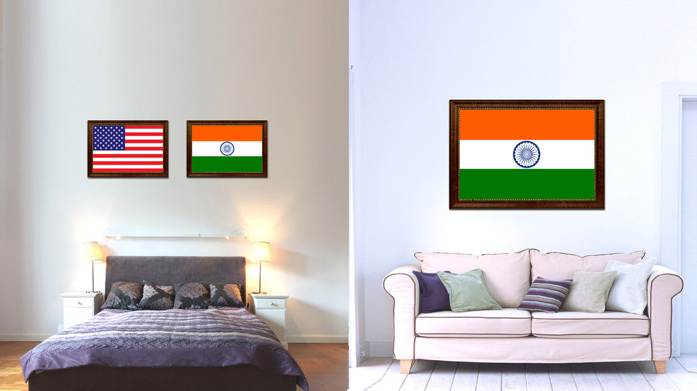 India Country Flag Canvas Print, 15"x21"