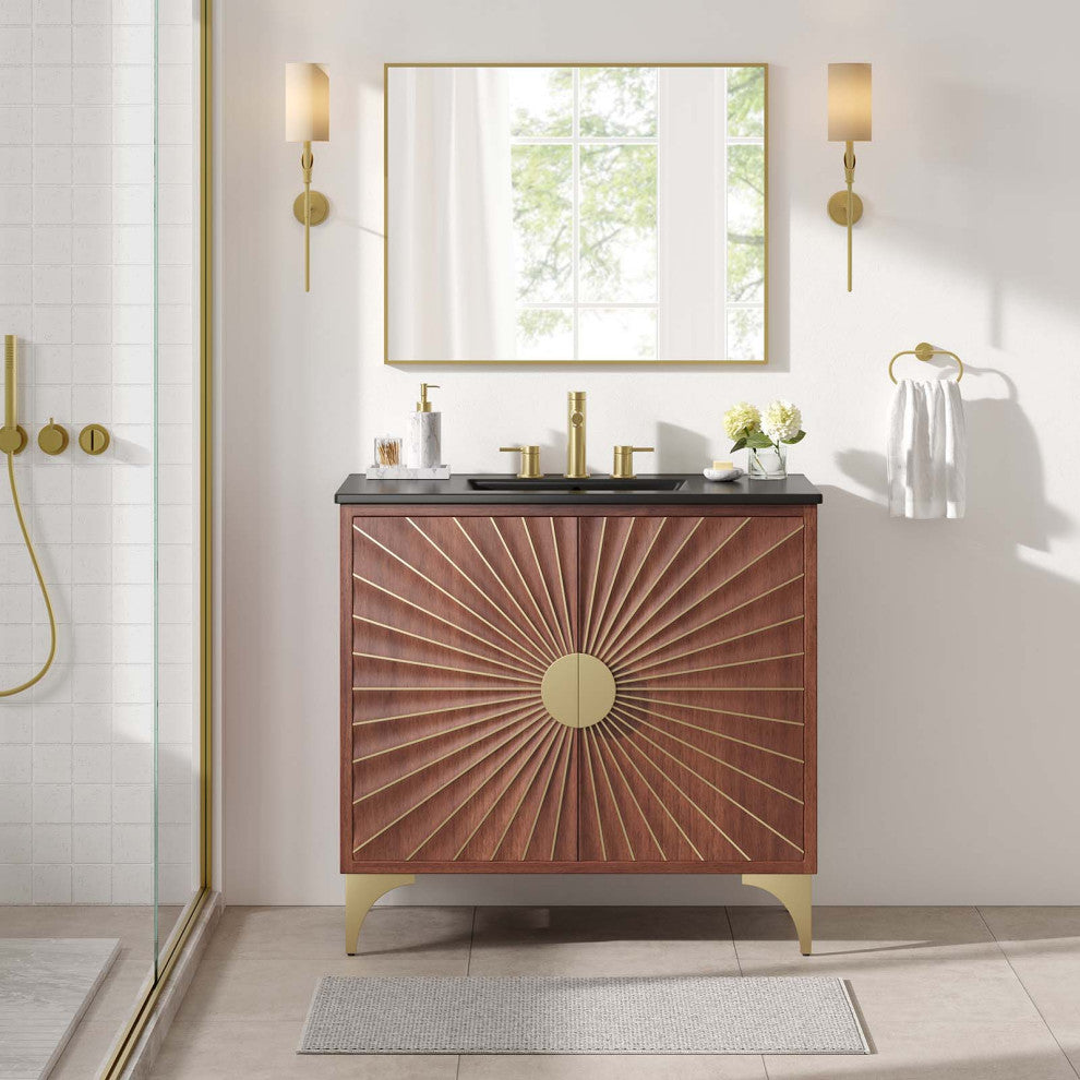 Daylight 36" Bathroom Vanity, Black Walnut