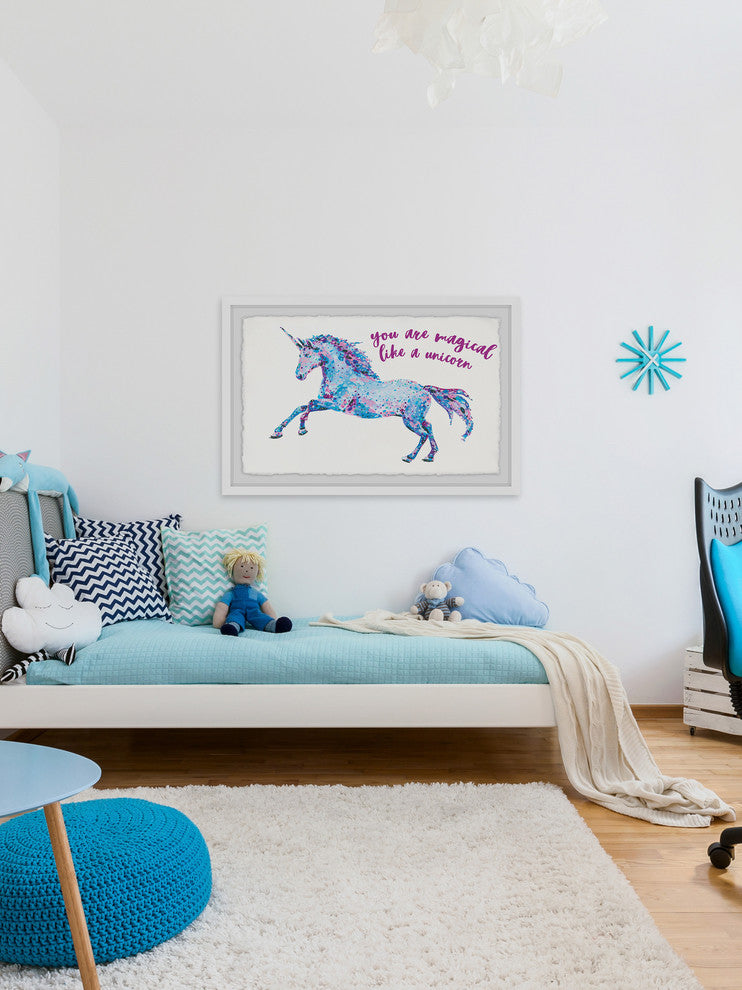 "Magical Unicorn" Framed Painting Print, 36"x24"
