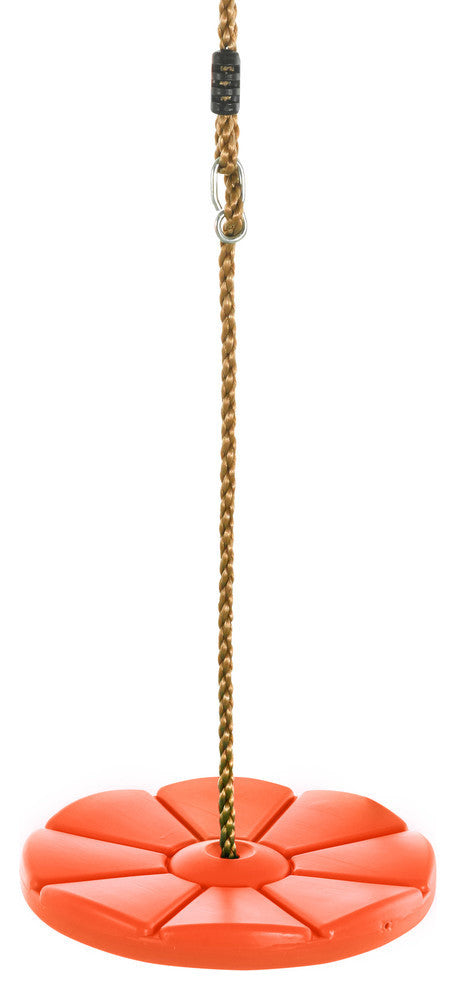 Swingan Cool Disc Swing With Adjustable Rope Fully Assembled, Orange