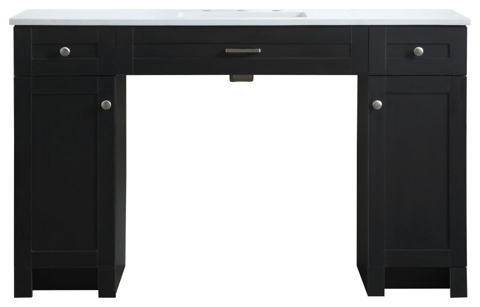 54" ADA Compliant Bathroom Vanity, Black
