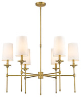 Zlite 3033-6RB 6-Light Chandelier, Off White