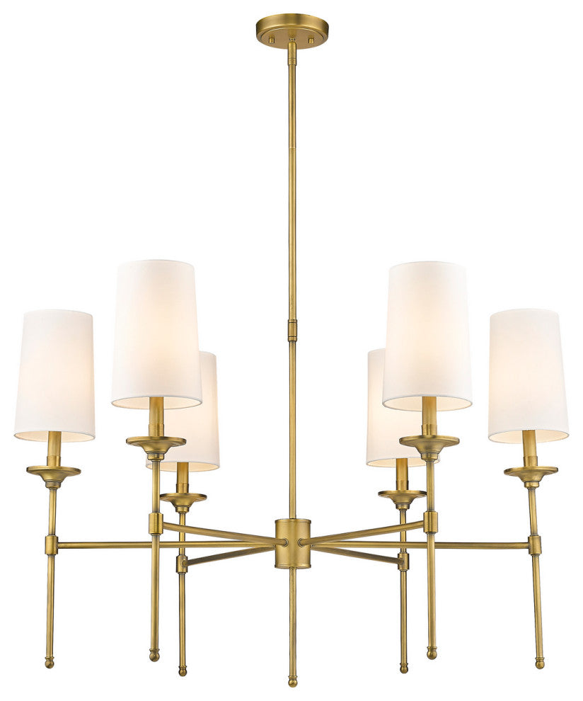 Zlite 3033-6RB 6-Light Chandelier, Off White