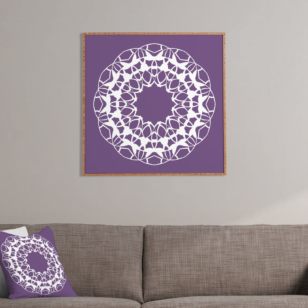 Deny Designs Karen Harris Mod Medallion Plum Framed Wall Art