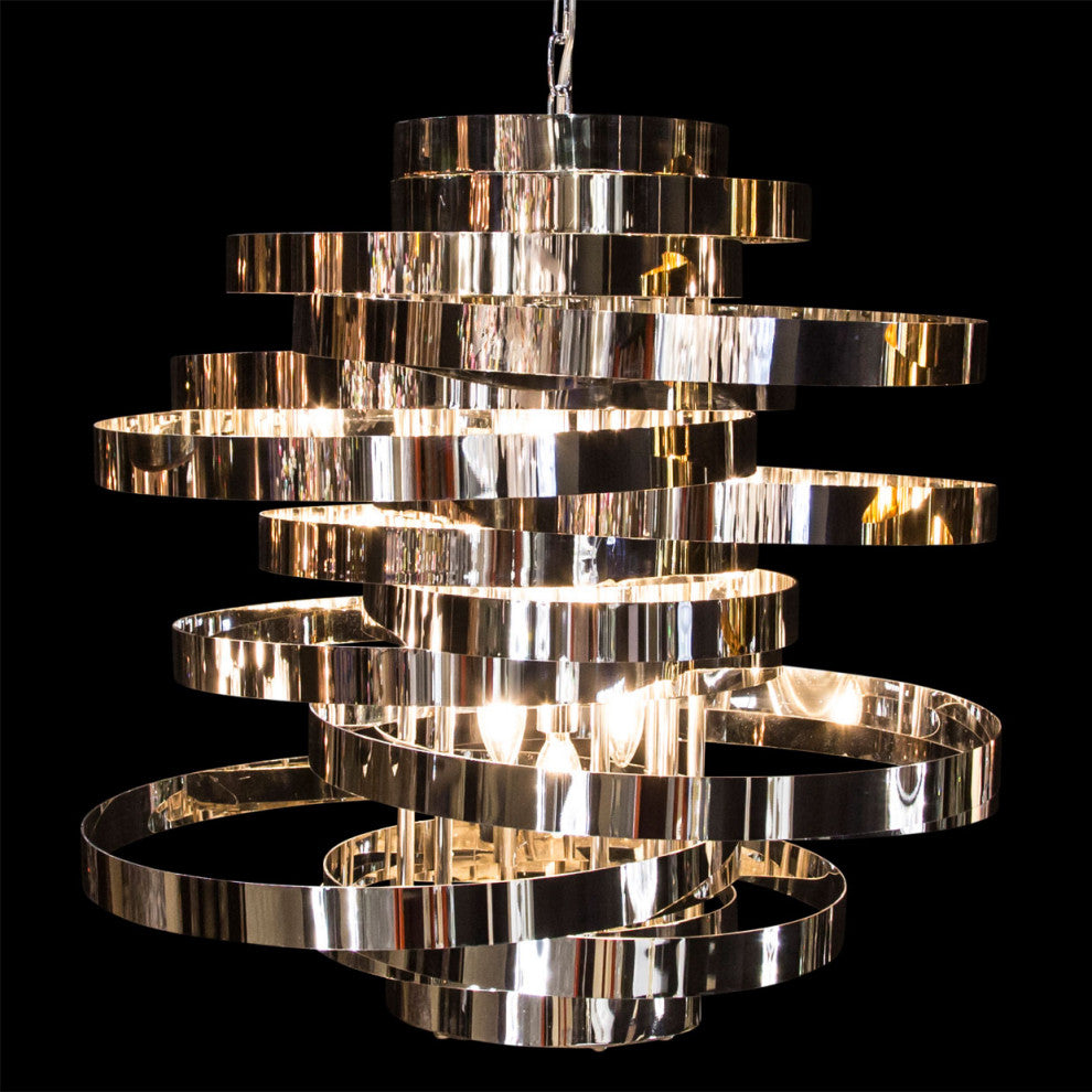 Hemispheres 8-Light Chandelier - Silver