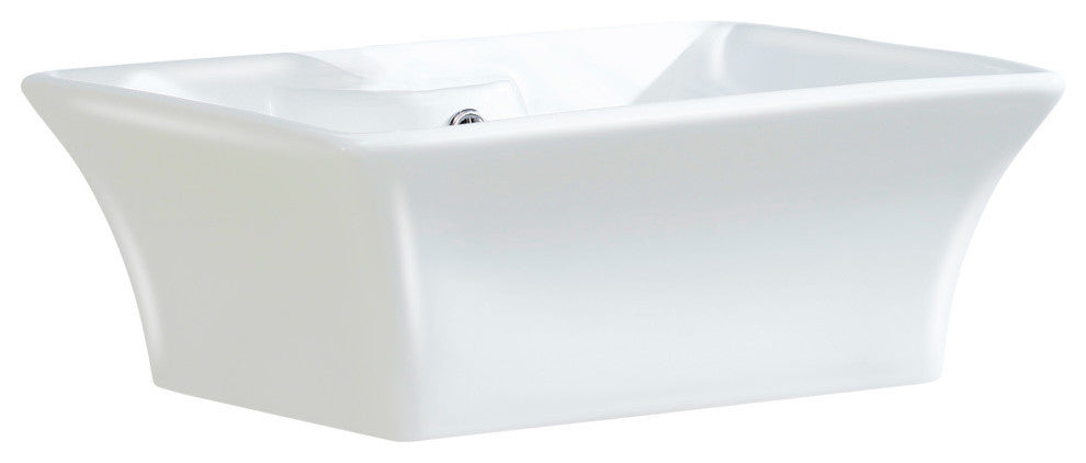 Fine Fixtures White Vitreous China Concave Square Vessel Sink