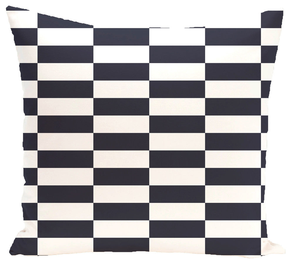Stair Stepping Stripes Print Pillow, Bewitching, 16"x16"