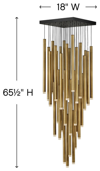 Fredrick Ramond Harmony Large Adjustable Pendant, Heritage Brass